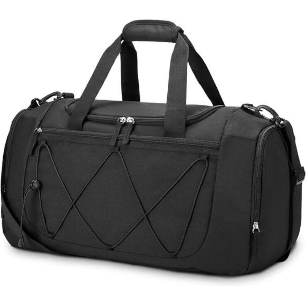Mens Gym Duffle Bag 21 Inch Travel Weekender With Shoe Compartment Lightweight